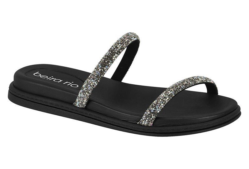 SANDALIA FEM. DE CRISTAL PRETO 34