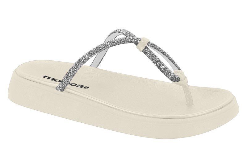 SANDALIA FEM. DE USO COMUM BRANCO OFF