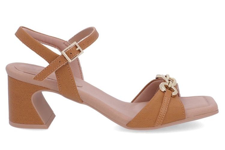 SANDALIA SALTO GEOMETRICO TAN