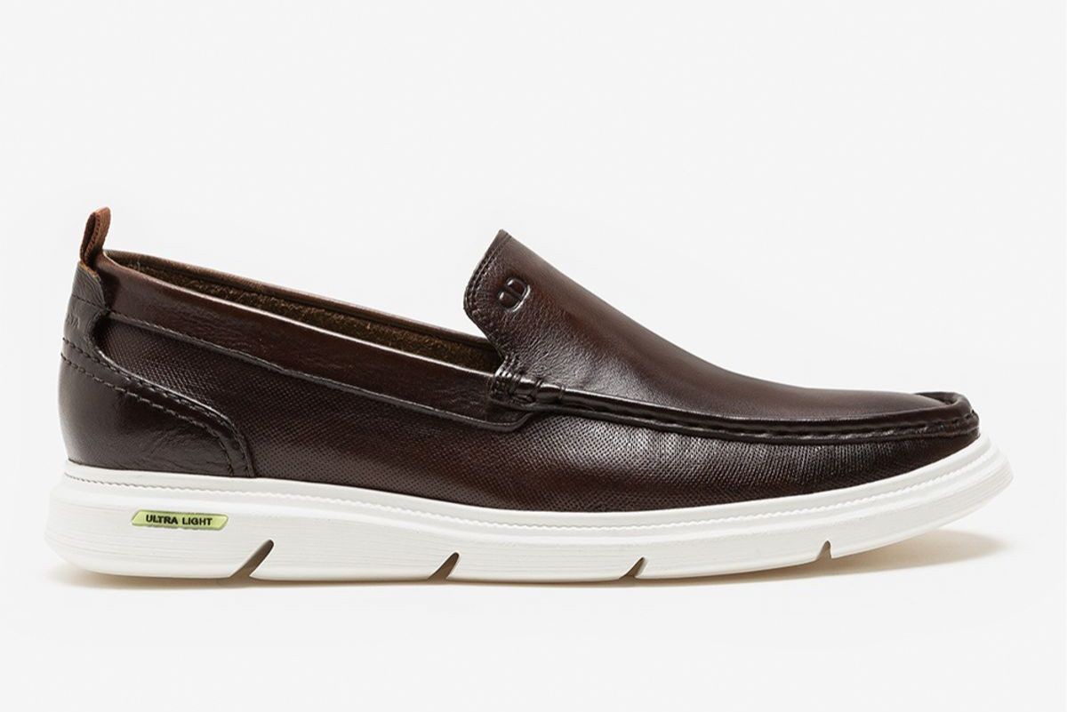 SAPATOS MASC MOGNO/MOUR, COURO BOVI