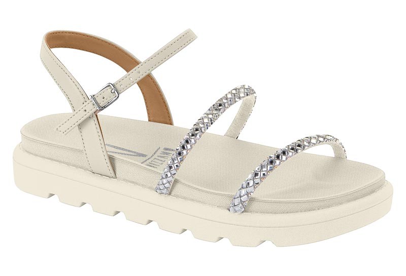 SANDALIA FEMININA DE USO COMUM OFF WHITE