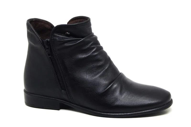 LUN679 BOTA ZIPER LUNA COURO PRETO