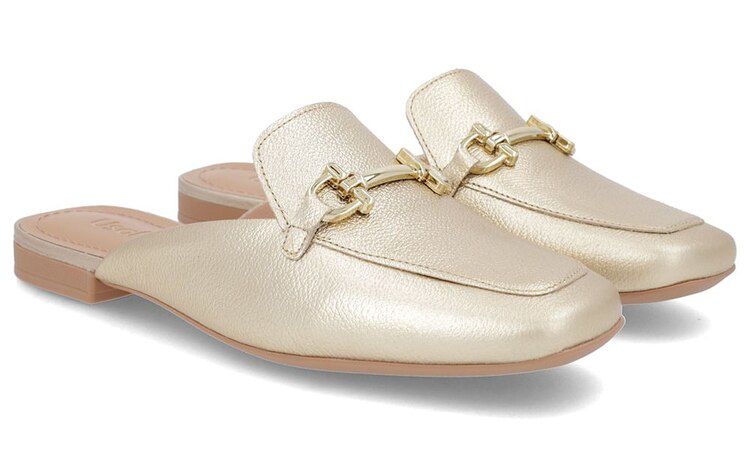 MULE EM COURO OURO LIGHT