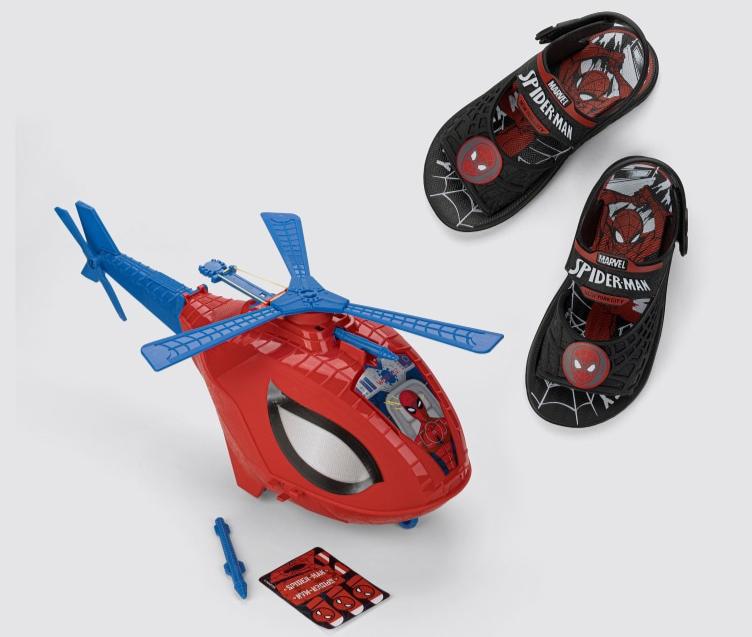 SANDALIA HOMEM ARANHA SKY PRETO/VER