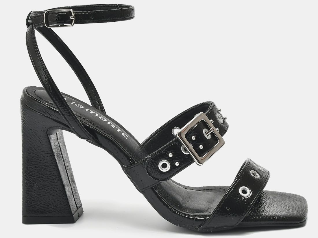 SANDALIA 150-002-01 EM SINTE PRETO