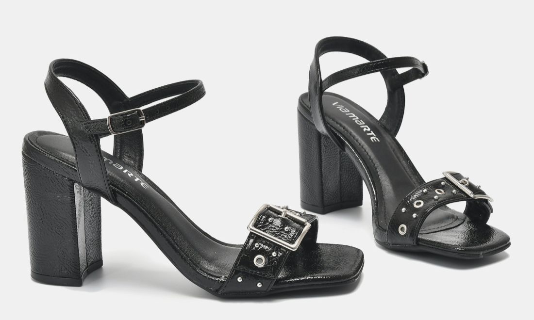 SANDALIA 139-008-01 EM SINTE PRETO