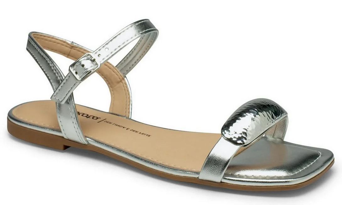 SANDALIA DAKOTA RIVES METAL PRATA 2