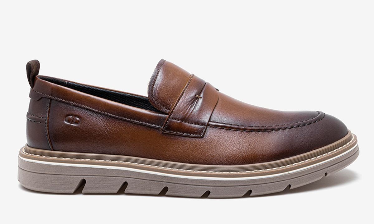 SAPATOS MASC TAN, COURO BOVINO , SO