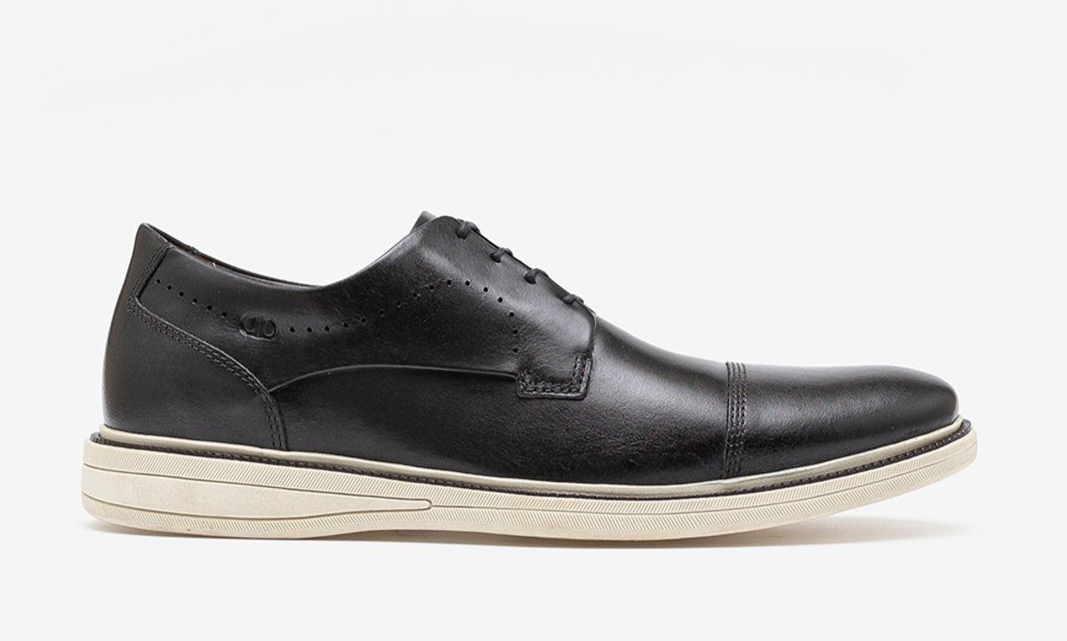 SAPATOS MASC PRETO, COURO BOVINO ,