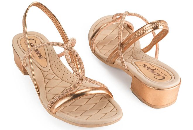 SANDALIA CAMPESI RIVES METAL ROSE 2
