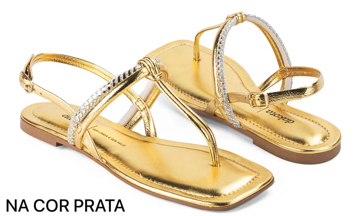 SANDALIA DAKOTA NAMASTE PRATA 124