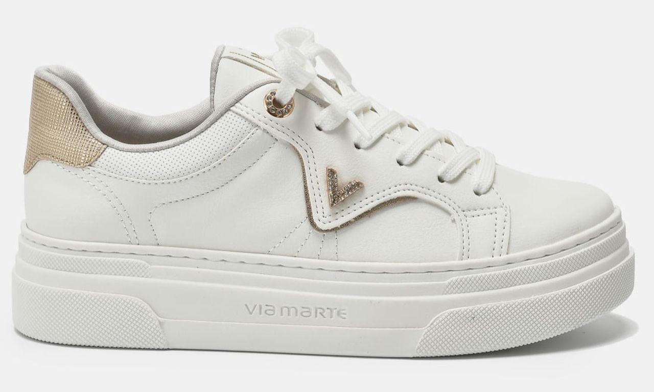 TENIS 125-011-02 EM SINTE MILK/MILK/GOLD
