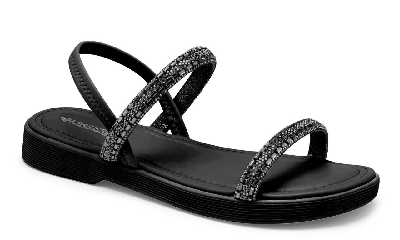 SANDALIA MISSISSIPI ENFEITE PEWTER