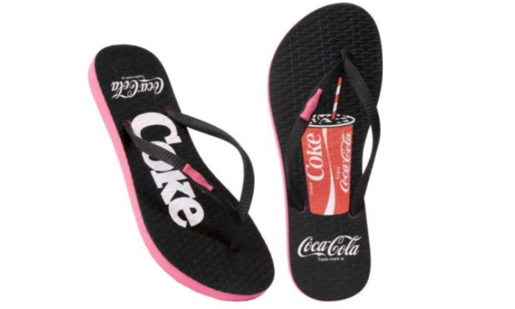 SANDALIA COCA COLA ICE COKE PINK/PRETO