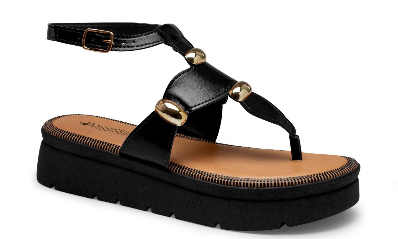SANDALIA MISSISSIPI MABLI PRETO 122 