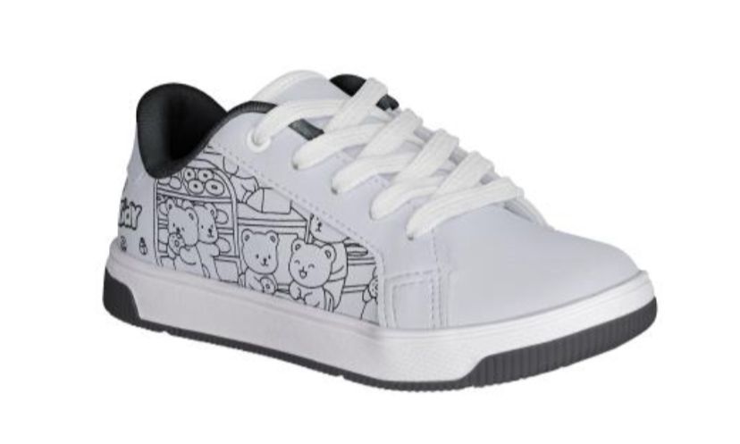 TENIS KIDY ASTRAL BRANCO/PRETO 