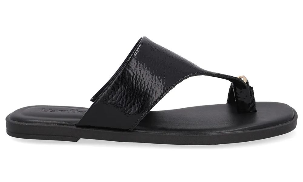 CHINELO EM COURO VERNIZ PRETO