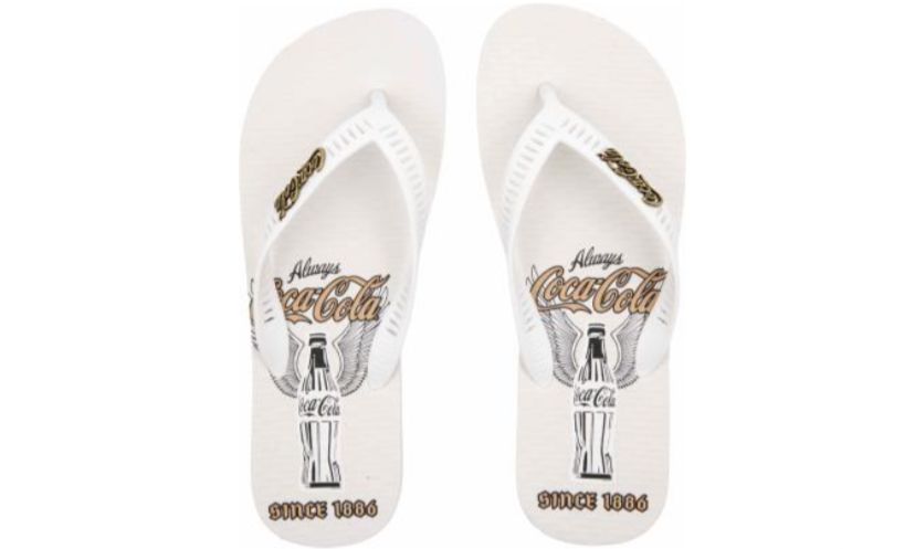 CHINELO COCA COLA CLASSIC WINGS BRANCO/B