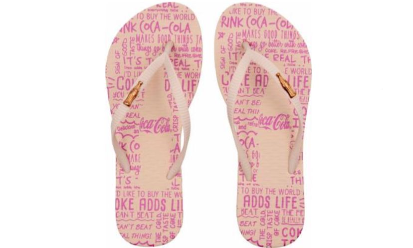 CHINELO COCA COLA GLOW LETTER ROSE CLARO