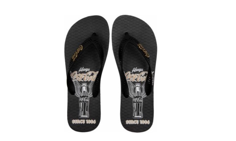 CHINELO COCA COLA CLASSIC WINGS PRETO/PR