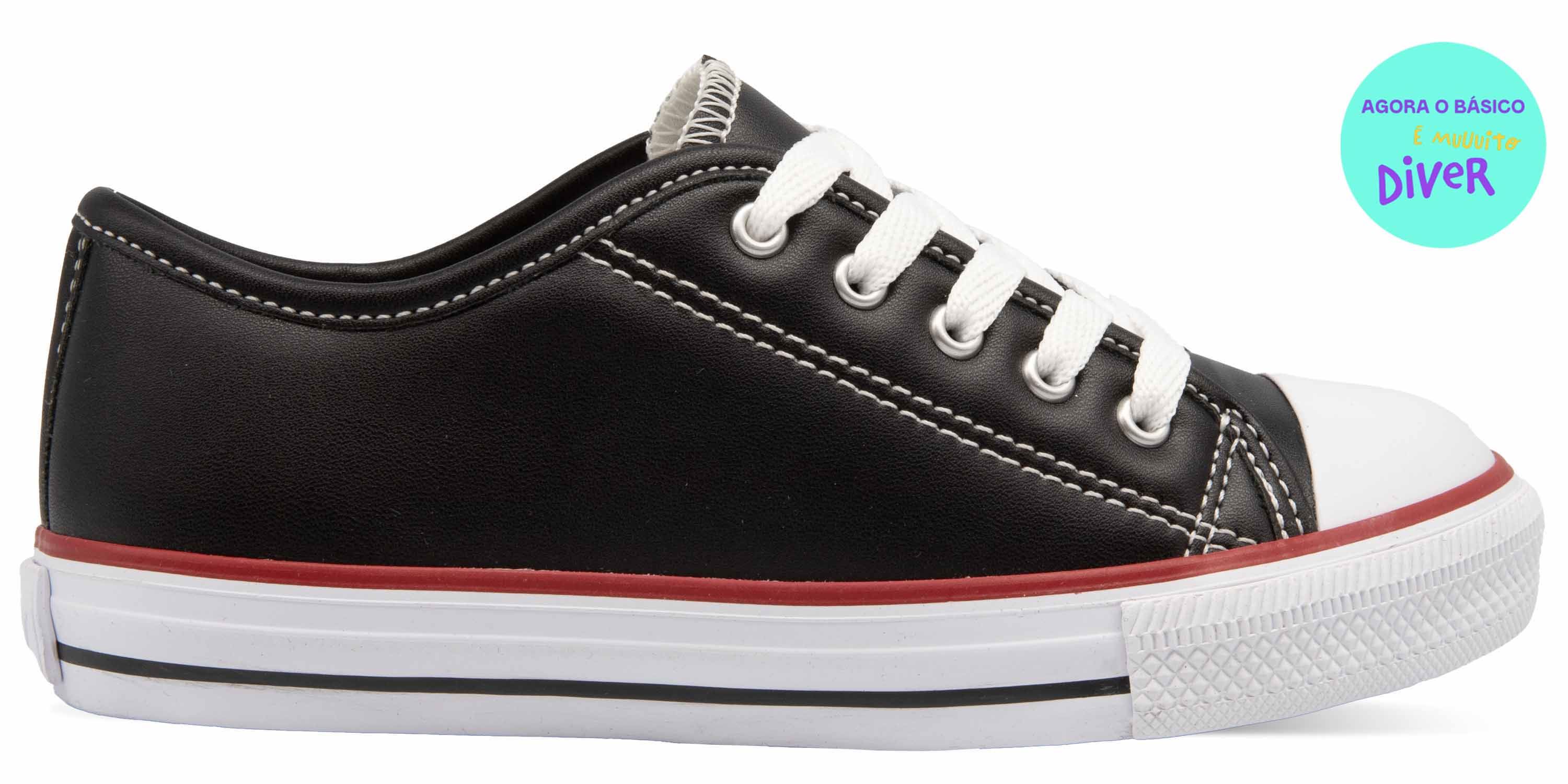 TENIS SINTETICO LOW PRETO