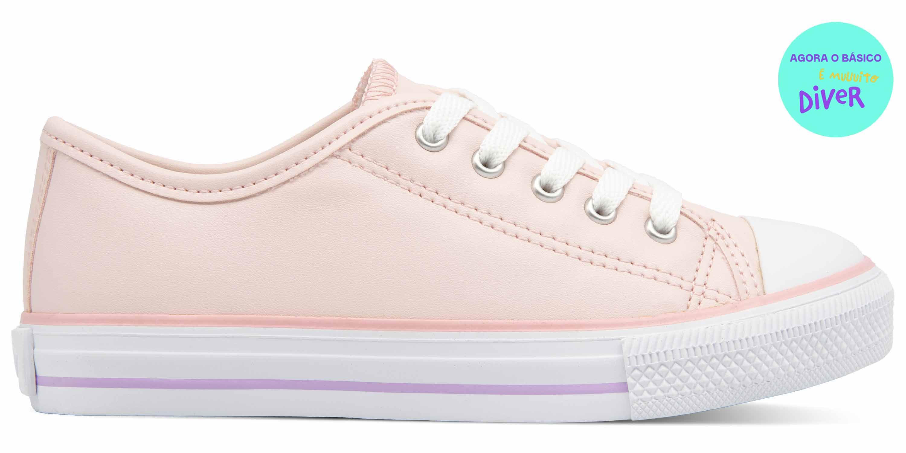 TENIS SINTETICO LOW ROSA CLARO