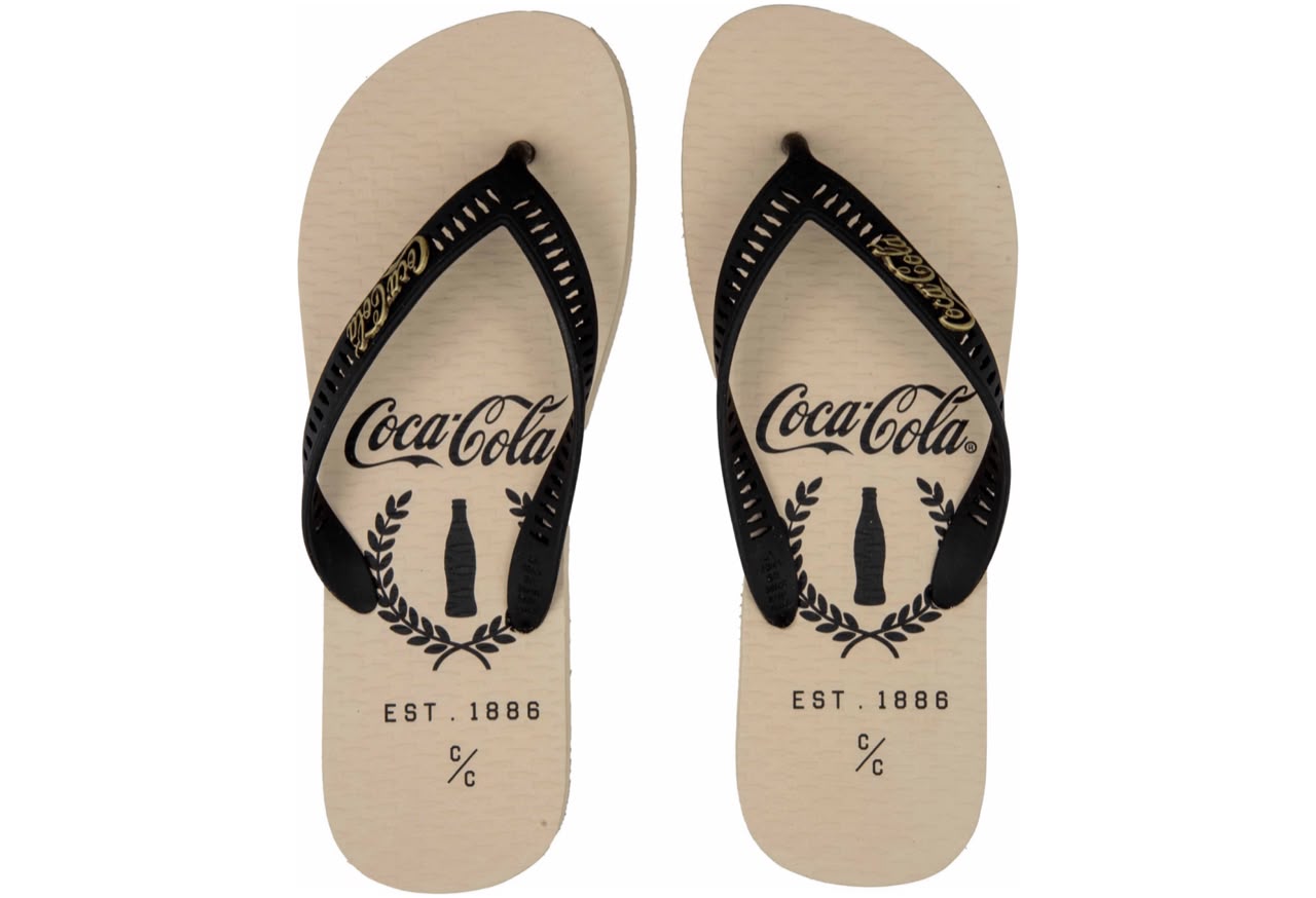 CHINELO COCA COLA AKRON OFF WHITE/PRETO