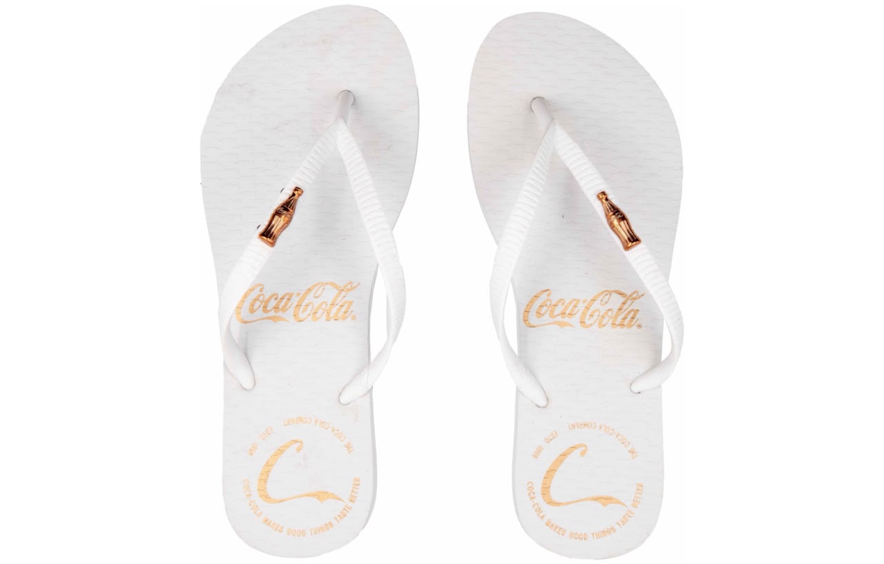 CHINELO COCA COLA HODGES BRANCO/BRANCO