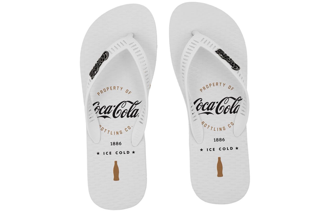 CHINELO COCA COLA ALGONA BRANCO/BRANCO