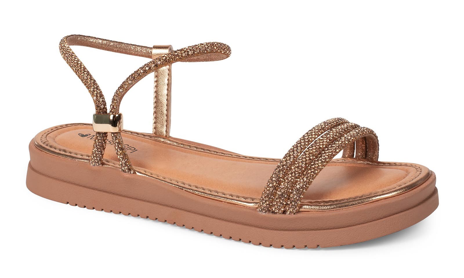 SANDALIA MISSISSIPI ENFEITE BRONZE 