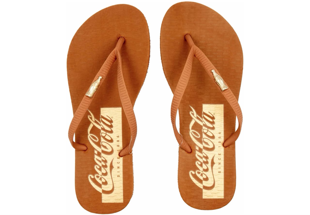 CHINELO COCA COLA GOLD BAND FEMININO TEL