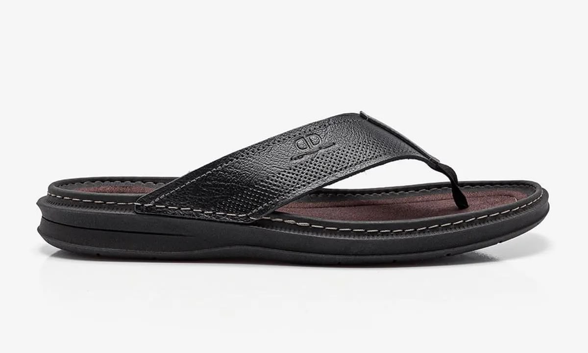 CHINELO MASC PRETO, COURO BOVINO , SOLAD