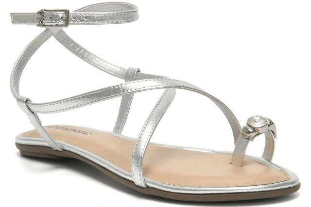 SANDALIA 331-012-02 EM SINTE PRATA